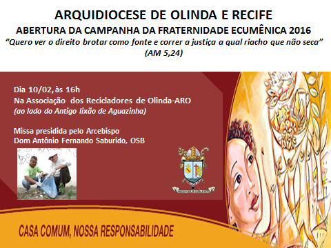 CF- Cartaz divulgação. Missa Abertura Oficial