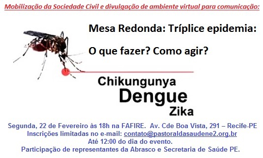 arte. encontro da Fafire sobre a tripce viral do mosquito.