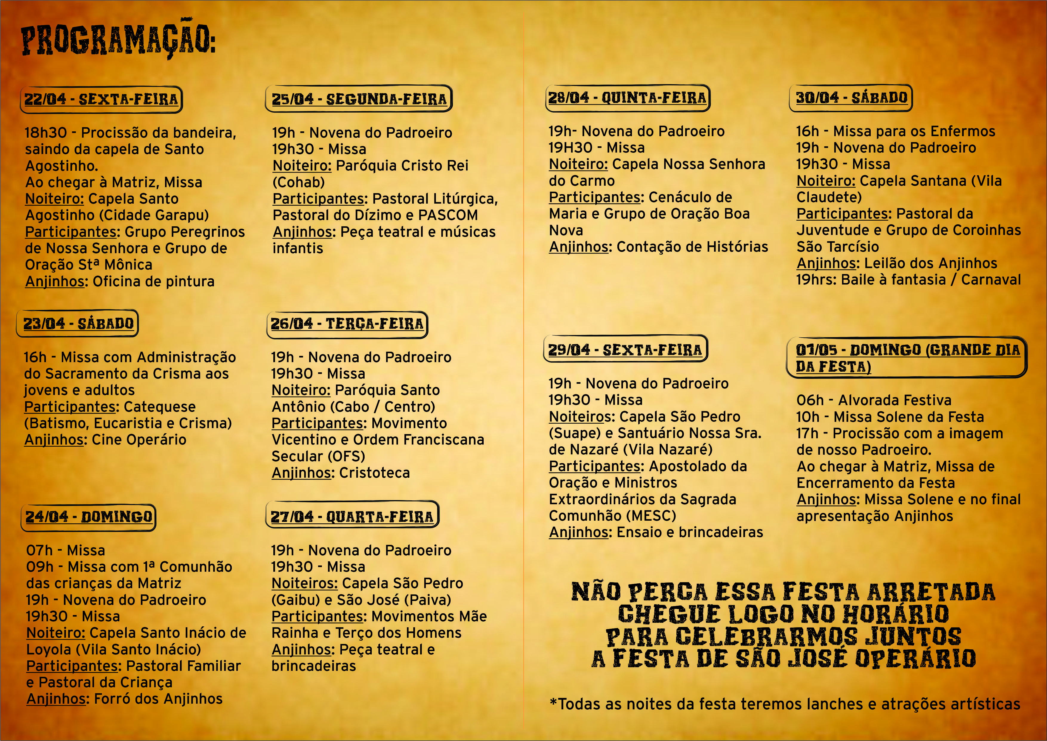 Programação Religiosa