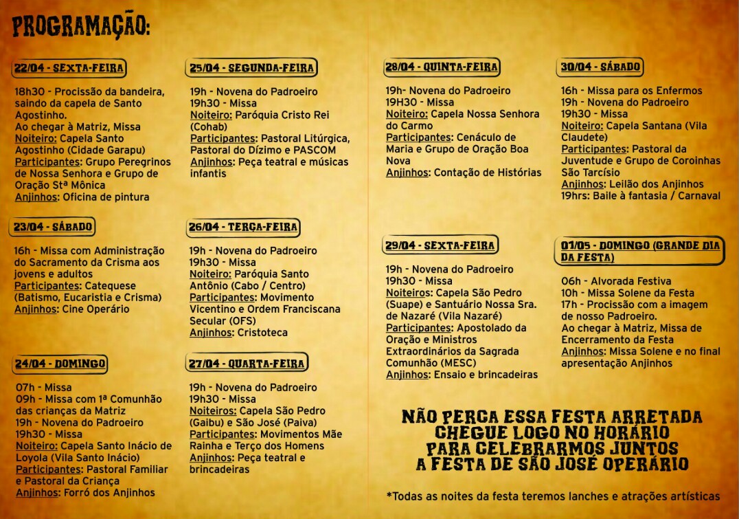 Festa de São José, Cabo