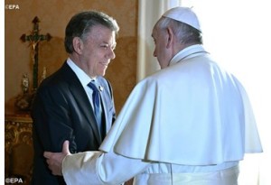Papa e presidente Colombia