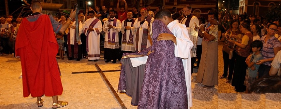Dom Fernando participa da Via Sacra da Campanha da Fraternidade no Vicariato Soledade