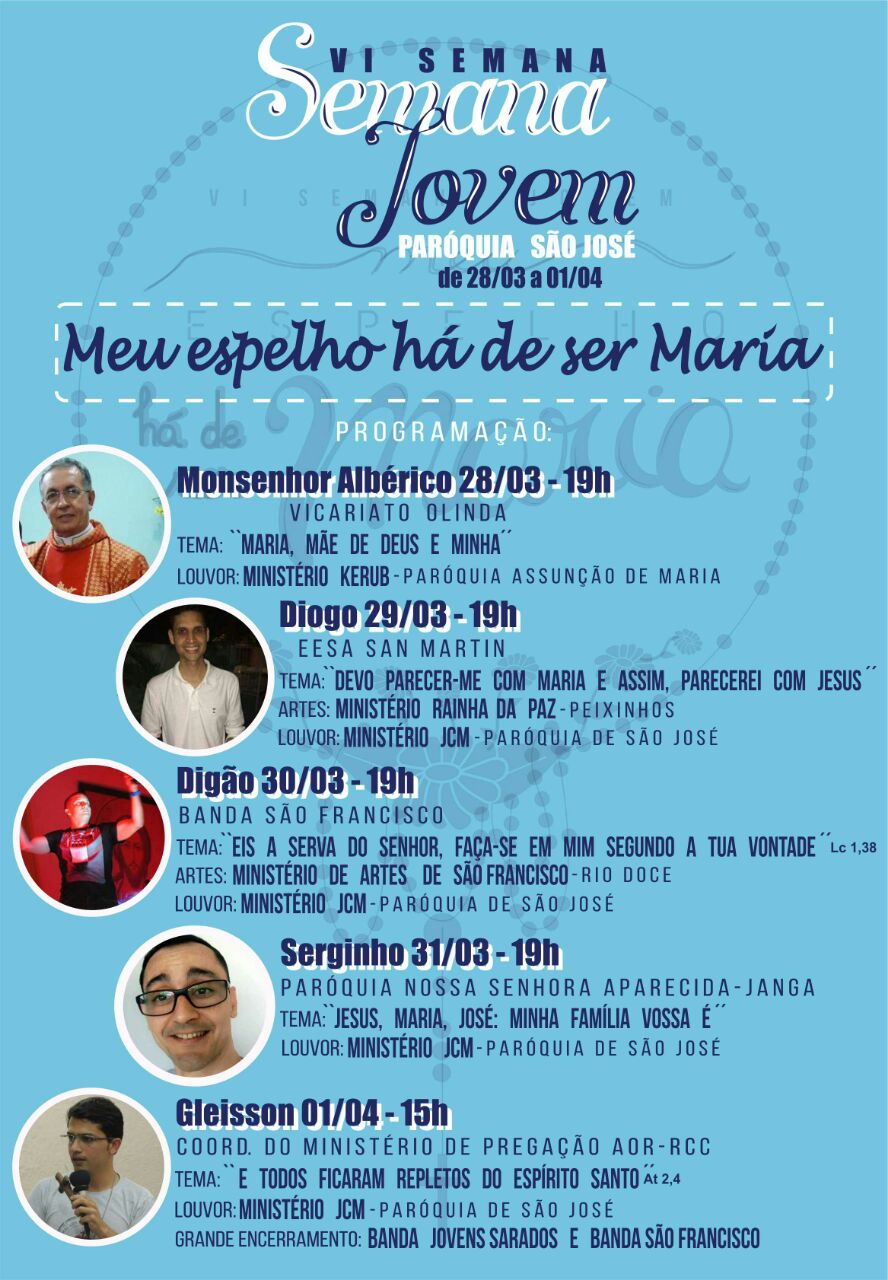 Paróq. São José/Casa Caiada promove Semana Jovem (28/03-01/04)