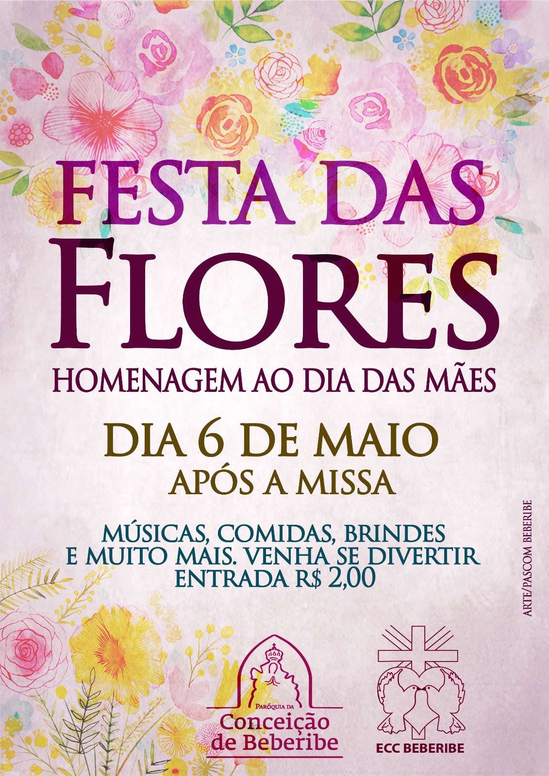 Paróquia de N. Sra. da Conceição/Beberibe promove Festa das Flores (06/05)