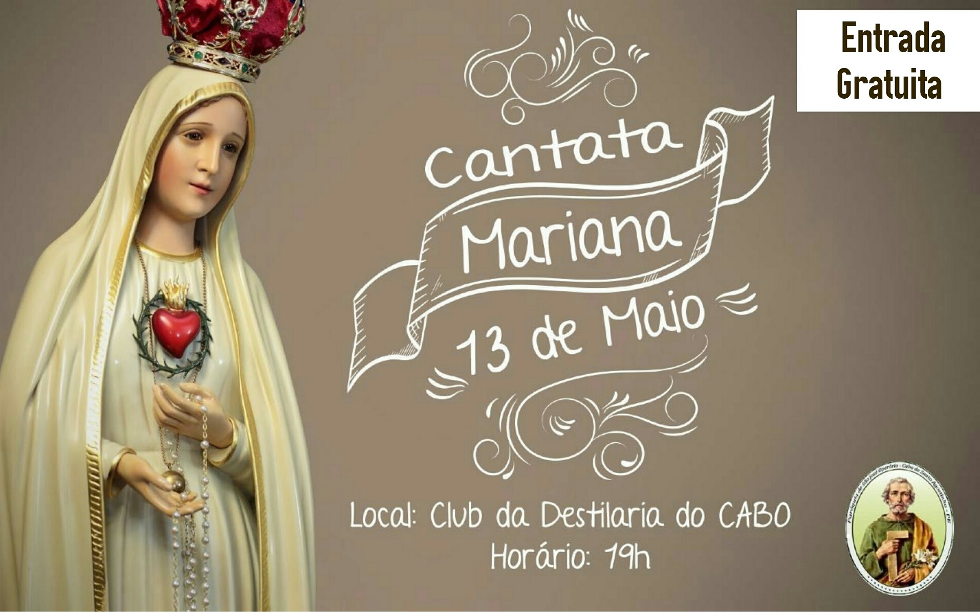 Paróquia São José Operário/Cabo promove Cantata Mariana (13/05)