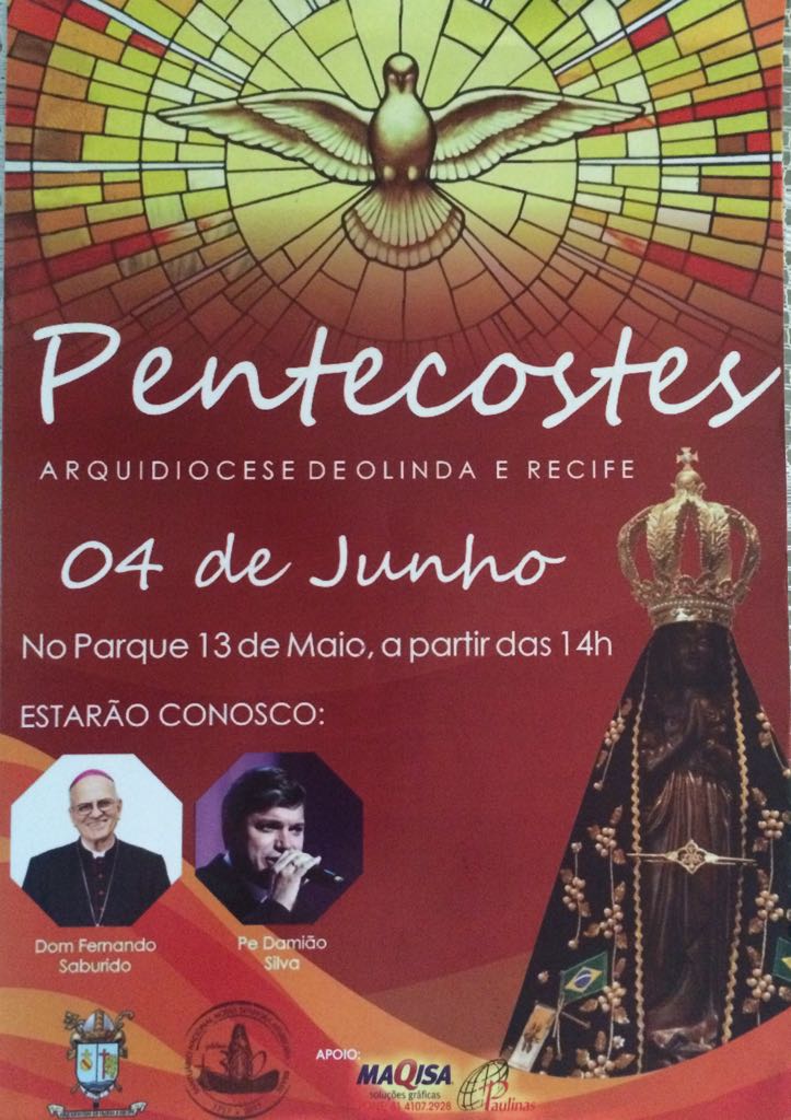 Arquidiocese celebra Pentecostes no parque Treze de Maio (04/06)