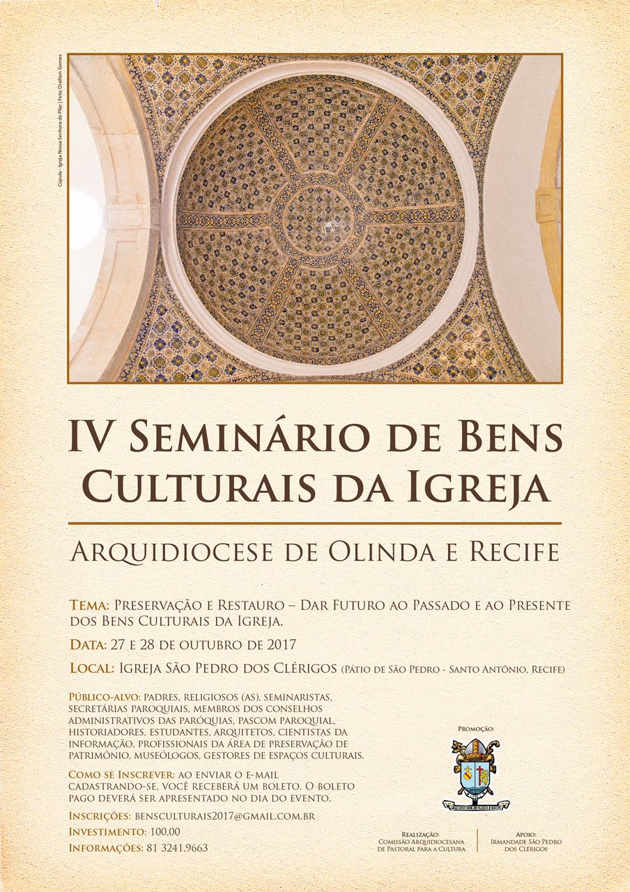 IV Seminário de Bens Culturais de Igreja (27 e 28/10)