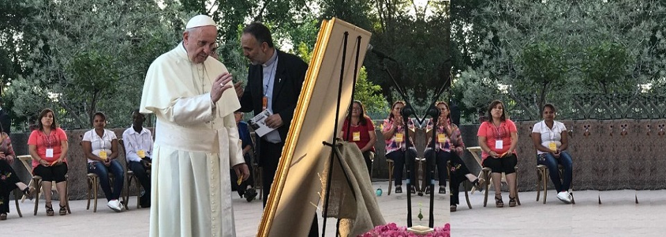 Francisco encontra jesuítas e jovens marginalizados no Chile