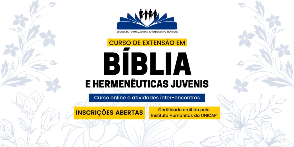 CAP Juventudes abre inscrições para curso online de Bíblia e Hermenêuticas Juvenis
