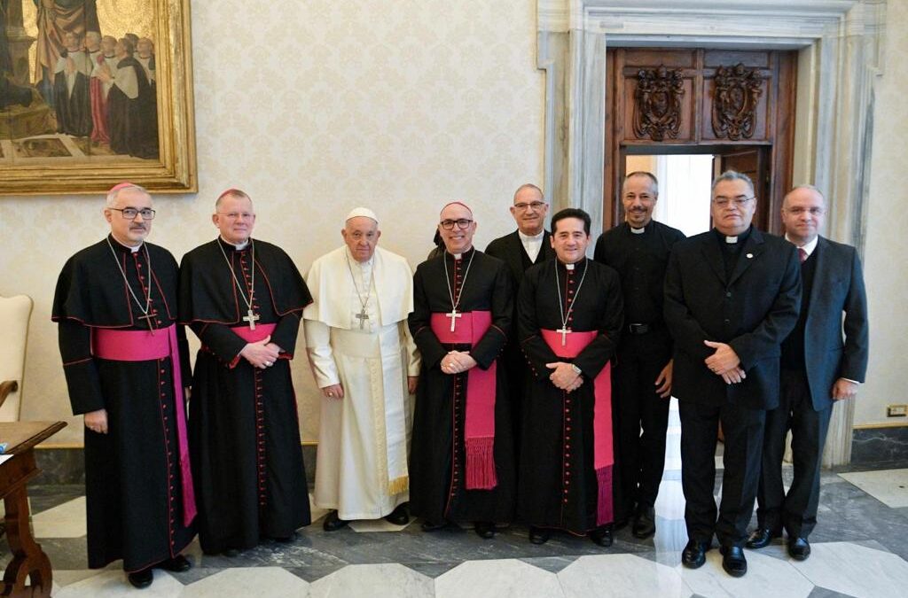 Presidência da CNBB com Papa: “A Mensagem do Papa à Igreja e ao povo brasileiro é a de promover a fraternidade”, disse dom Jaime