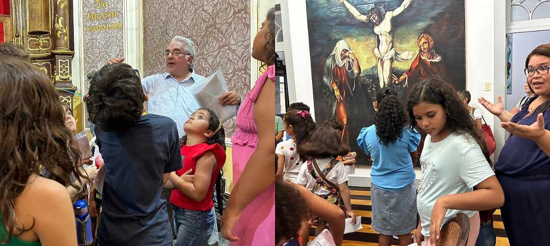 Aula de campo ensina o valor da preservação do patrimônio a alunos do Instituto de Música Dom da Paz