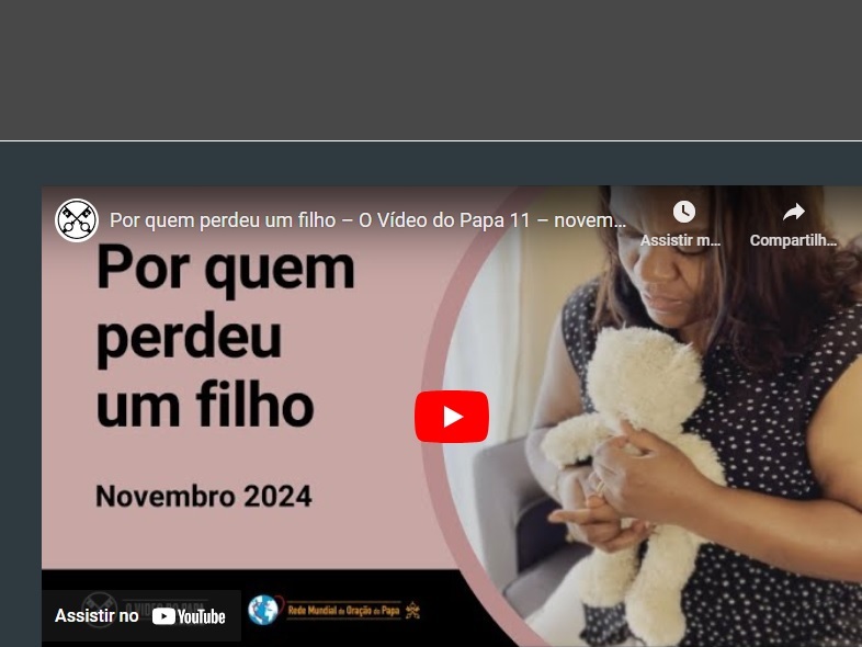 O Papa: os pais que perderam um filho podem encontrar apoio e consolo